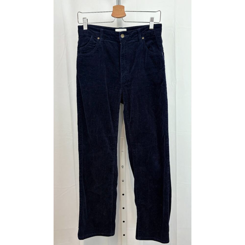 ROLLA'S Rollas High Rise Straight Cords Corduroy Ankle Jeans Zip Fly Blue Sz 29